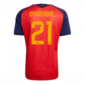 Men's Spain World Cup 2026 Home Stadium Shirt Mikel Oyarzabal #21 UK Sale