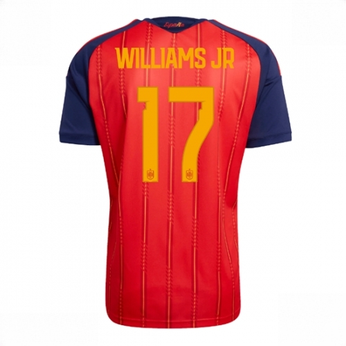 Buy Men's Spain World Cup 2026 Jerseys Nico Williams #17 Home Stadium Shirt Short Sleeve