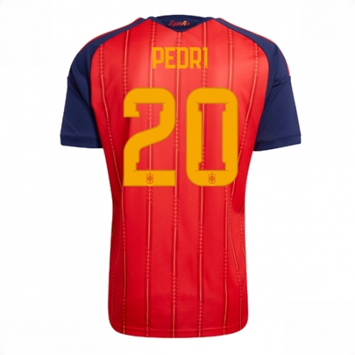 Buy Spain World Cup 2026 Pedri Gonzalez #20 Men Home Stadium Shirt Short Sleeve