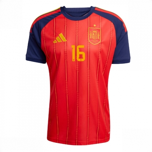 Spain-Rodri-Hernandez-16-Men-Home-Stadium-Shirt-World-Cup-2026-Short-Sleeve