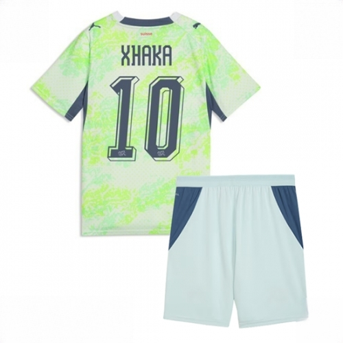 Switzerland Granit Xhaka #10 Cheap Away Stadium Kit for Kids World Cup 2026 Sale (+ pants)