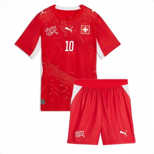 Switzerland Granit Xhaka #10 Cheap Home Stadium Kit for Kids World Cup 2026 Sale (+ pants) - Image 2