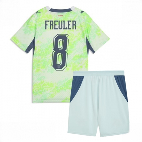 Switzerland Remo Freuler #8 Cheap Away Stadium Kit for Kids World Cup 2026 Sale (+ pants)