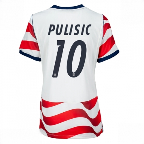 United States Christian Pulisic #10 Soccer Jerseys Home Stadium Shirt for Women World Cup 2026 Short Sleeve