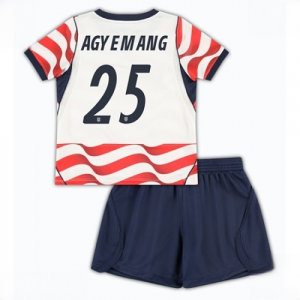 United States Patrick Agyemang #25 Cheap Home Stadium Kit for Kids World Cup 2026 Sale (+ pants)