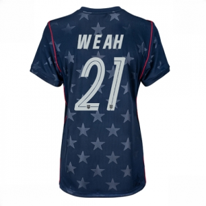 United States Timothy Weah #21 Soccer Jerseys Away Stadium Shirt for Women World Cup 2026 Short Sleeve