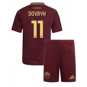 AS Roma Artem Dovbyk #11 Home Stadium Kit for Kids 2024-25