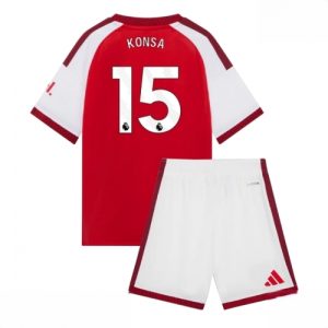 Buy Cheap Arsenal Ezri Konsa #15 Home Stadium Kit for Kids 2026-27 football kit set For Sale Cheap Arsenal Ezri Konsa #15 Home Stadium Kit for Kids 2026-27 football kit set
