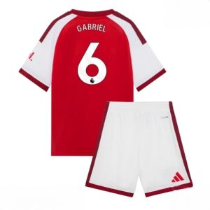 Buy Cheap Arsenal Gabriel Magalhaes #6 Home Stadium Kit for Kids 2026-27 football kit set For Sale Cheap Arsenal Gabriel Magalhaes #6 Home Stadium Kit for Kids 2026-27 football kit set