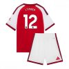 Buy Cheap Arsenal Jurrien Timber #12 Home Stadium Kit for Kids 2026-27 football kit set 3 For Sale Cheap Arsenal Jurrien Timber #12 Home Stadium Kit for Kids 2026-27 football kit set 3