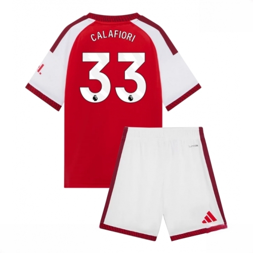 Buy Cheap Arsenal Riccardo Calafiori #33 Home Stadium Kit for Kids 2026-27 football kit set For Sale Cheap Arsenal Riccardo Calafiori #33 Home Stadium Kit for Kids 2026-27 football kit set