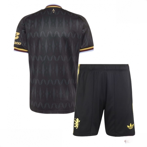 Buy Aston Villa Cheap Away Stadium Kit for Kids 2026-27 black 2 For Sale Aston Villa Cheap Away Stadium Kit for Kids 2026-27 black 2