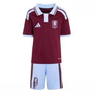 Buy Aston Villa Cheap Home Stadium Kit for Kids 2026-27 red and blue Sale For Sale Aston Villa Cheap Home Stadium Kit for Kids 2026-27 red and blue Sale