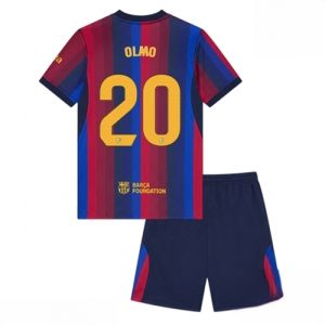 Buy Barcelona Dani Olmo #20 Cheap Home Stadium Kit for Kids 2026-27 Jersey Set with Shorts For Sale Barcelona Dani Olmo #20 Cheap Home Stadium Kit for Kids 2026-27 Jersey Set with Shorts