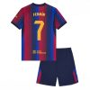 Buy Barcelona Fermin Lopez #7 Cheap Home Stadium Kit for Kids 2026-27 Jersey Set with Shorts 3 For Sale Barcelona Fermin Lopez #7 Cheap Home Stadium Kit for Kids 2026-27 Jersey Set with Shorts 3