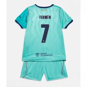 Buy Barcelona Fermin Lopez #7 Cheap Third Stadium Kit for Kids 2026-27 Jersey Set with Shorts For Sale Barcelona Fermin Lopez #7 Cheap Third Stadium Kit for Kids 2026-27 Jersey Set with Shorts