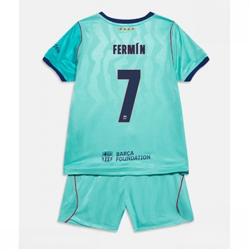 Buy Barcelona Fermin Lopez #7 Cheap Third Stadium Kit for Kids 2026-27 Jersey Set with Shorts For Sale Barcelona Fermin Lopez #7 Cheap Third Stadium Kit for Kids 2026-27 Jersey Set with Shorts