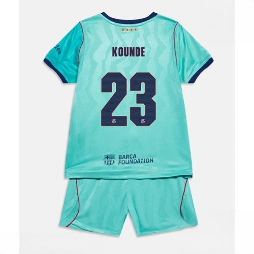 Buy Barcelona Jules Kounde #23 Cheap Third Stadium Kit for Kids 2026-27 Jersey Set with Shorts For Sale Barcelona Jules Kounde #23 Cheap Third Stadium Kit for Kids 2026-27 Jersey Set with Shorts