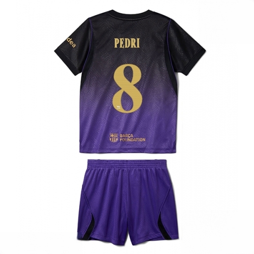 Buy Barcelona Pedri Gonzalez #8 Cheap Away Stadium Kit for Kids 2026-27 Jersey Set with Shorts For Sale Barcelona Pedri Gonzalez #8 Cheap Away Stadium Kit for Kids 2026-27 Jersey Set with Shorts