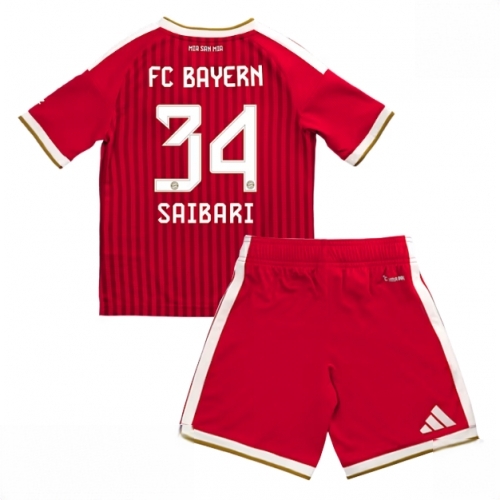 Buy Bayern Munich Ismael Saibari #34 Cheap Home Stadium Kit Football Kits for Boys Girls 2026-27 For Sale Bayern Munich Ismael Saibari #34 Cheap Home Stadium Kit Football Kits for Boys Girls 2026-27