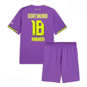 Buy Borussia Dortmund Ethan Nwaneri #18 Cheap Third Stadium Kit Football Jersey Kids Sets 2026-27 For Sale Borussia Dortmund Ethan Nwaneri #18 Cheap Third Stadium Kit Football Jersey Kids Sets 2026-27