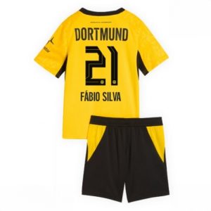 Buy Borussia Dortmund Fabio Silva #21 Cheap Home Stadium Kit Football Jersey Kids Sets 2026-27 For Sale Borussia Dortmund Fabio Silva #21 Cheap Home Stadium Kit Football Jersey Kids Sets 2026-27