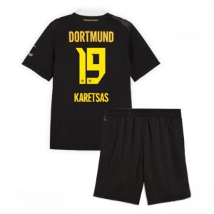 Buy Borussia Dortmund Konstantinos Karetsas #19 Cheap Away Stadium Kit Football Jersey Kids Sets 2026-27 For Sale Borussia Dortmund Konstantinos Karetsas #19 Cheap Away Stadium Kit Football Jersey Kids Sets 2026-27