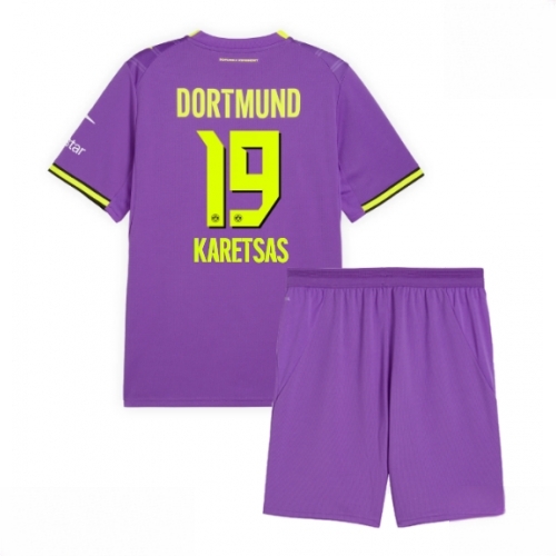 Buy Borussia Dortmund Konstantinos Karetsas #19 Cheap Third Stadium Kit Football Jersey Kids Sets 2026-27 For Sale Borussia Dortmund Konstantinos Karetsas #19 Cheap Third Stadium Kit Football Jersey Kids Sets 2026-27