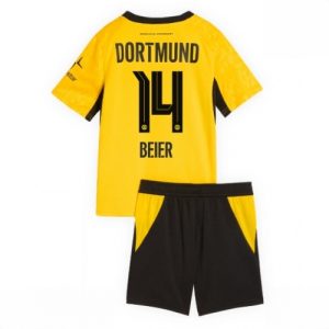 Buy Borussia Dortmund Maximilian Beier #14 Cheap Home Stadium Kit Football Jersey Kids Sets 2026-27 For Sale Borussia Dortmund Maximilian Beier #14 Cheap Home Stadium Kit Football Jersey Kids Sets 2026-27