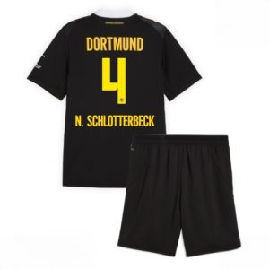 Buy Borussia Dortmund Nico Schlotterbeck #4 Cheap Away Stadium Kit Football Jersey Kids Sets 2026-27 For Sale Borussia Dortmund Nico Schlotterbeck #4 Cheap Away Stadium Kit Football Jersey Kids Sets 2026-27