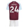 Cheap Aston Villa Football Jerseys Amadou Onana #24 Home Stadium Kit for Kids 2024-25