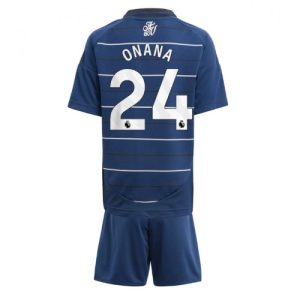 Cheap Aston Villa Football Jerseys Amadou Onana #24 Third Stadium Kit for Kids 2024-25