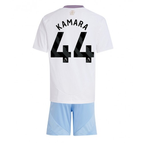 Cheap Aston Villa Football Jerseys Boubacar Kamara #44 Away Stadium Kit for Kids 2024-25