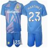 Cheap Aston Villa Football Jerseys Emiliano Martinez #23 Goalkeeper Third Stadium Kit for Kids 2024-25