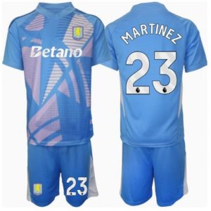 Cheap Aston Villa Football Jerseys Emiliano Martinez #23 Goalkeeper Third Stadium Kit for Kids 2024-25