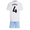 Cheap Aston Villa Football Jerseys Ezri Konsa #4 Away Stadium Kit for Kids 2024-25