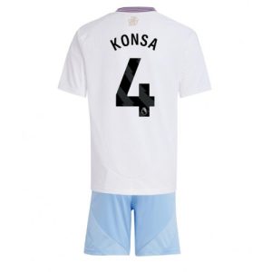 Cheap Aston Villa Football Jerseys Ezri Konsa #4 Away Stadium Kit for Kids 2024-25
