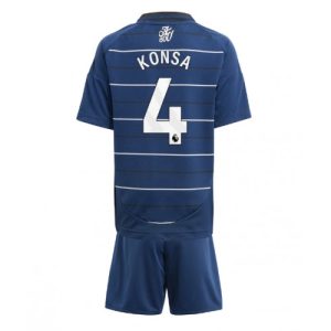 Cheap Aston Villa Football Jerseys Ezri Konsa #4 Third Stadium Kit for Kids 2024-25
