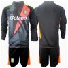 Cheap Aston Villa Football Jerseys Goalkeeper Away Stadium Kit for Kids 2024-25 Long Sleeve (+ pants)