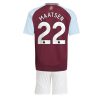 Cheap Aston Villa Football Jerseys Ian Maatsen #22 Home Stadium Kit for Kids 2024-25