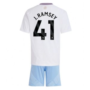 Cheap Aston Villa Football Jerseys Jacob Ramsey #41 Away Stadium Kit for Kids 2024-25