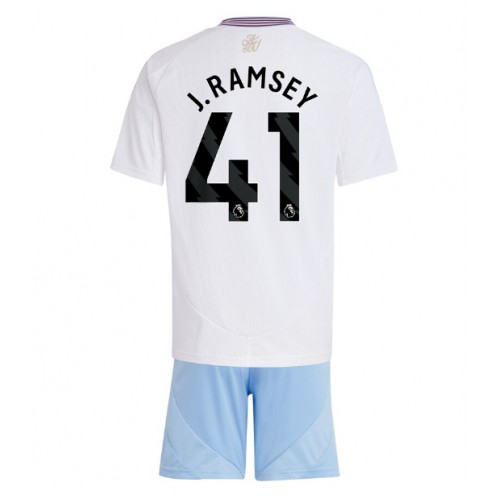 Cheap Aston Villa Football Jerseys Jacob Ramsey #41 Away Stadium Kit for Kids 2024-25