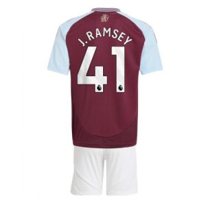 Cheap Aston Villa Football Jerseys Jacob Ramsey #41 Home Stadium Kit for Kids 2024-25