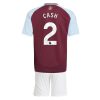 Cheap Aston Villa Football Jerseys Matty Cash #2 Home Stadium Kit for Kids 2024-25