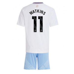 Cheap Aston Villa Football Jerseys Ollie Watkins #11 Away Stadium Kit for Kids 2024-25