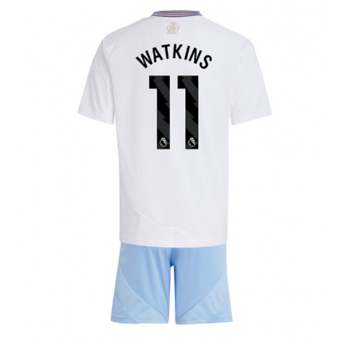Cheap Aston Villa Football Jerseys Ollie Watkins #11 Away Stadium Kit for Kids 2024-25