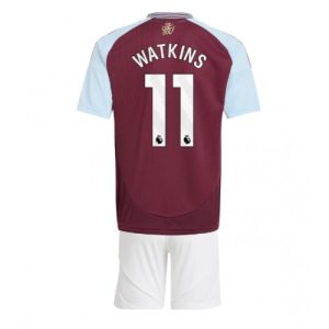 Cheap Aston Villa Football Jerseys Ollie Watkins #11 Home Stadium Kit for Kids 2024-25