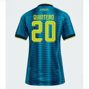 Colombia Juan Fernando Quintero #20 Soccer Jerseys Away Stadium Shirt for Women World Cup 2026 Short Sleeve