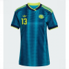 Colombia Yerry Mina #13 Soccer Jerseys Away Stadium Shirt for Women World Cup 2026 Short Sleeve