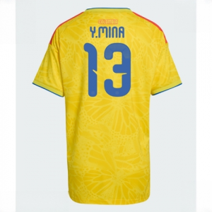 Colombia Yerry Mina #13 Soccer Jerseys Home Stadium Shirt for Women World Cup 2026 Short Sleeve